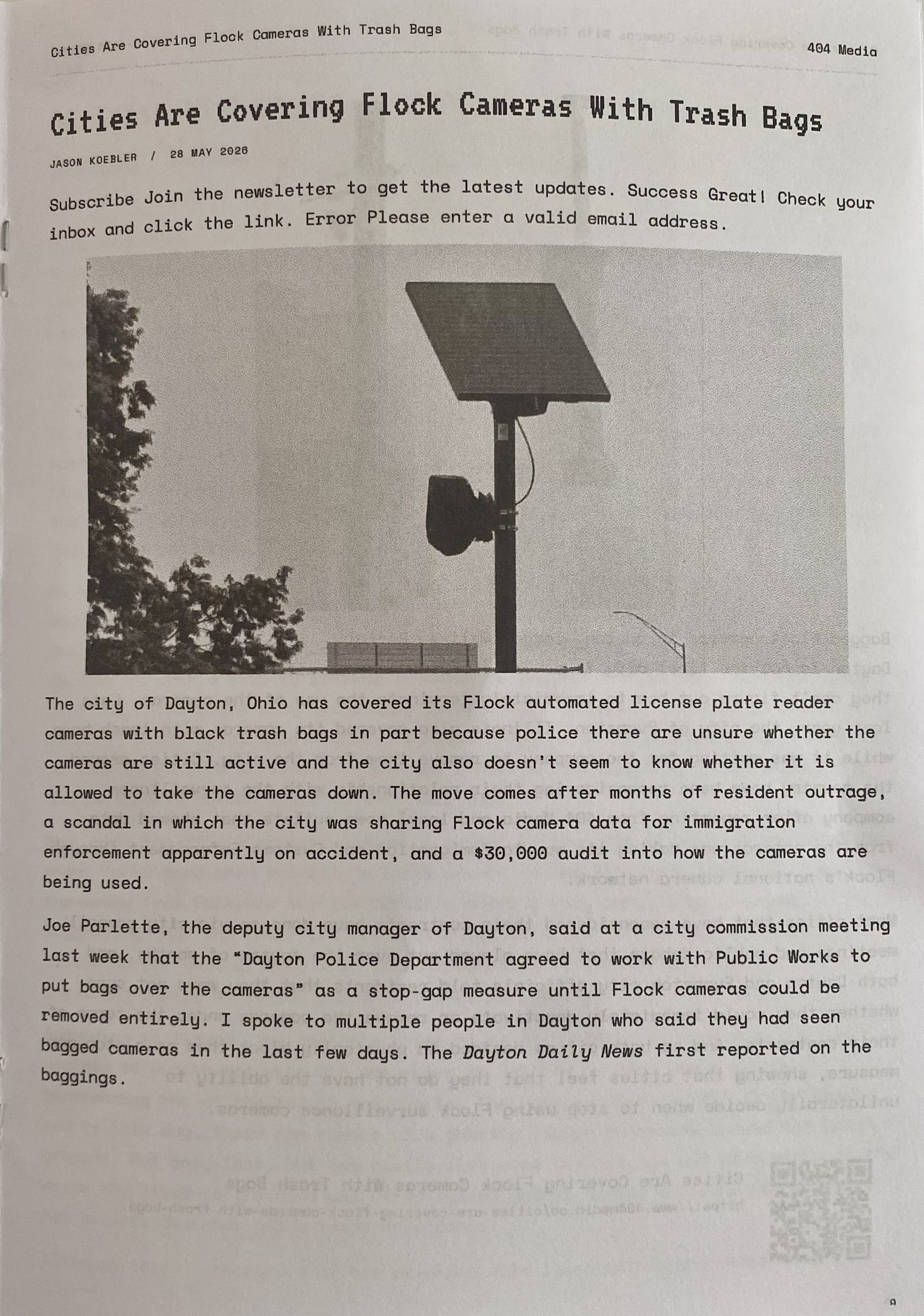 Doomscroll zine — inside spread
