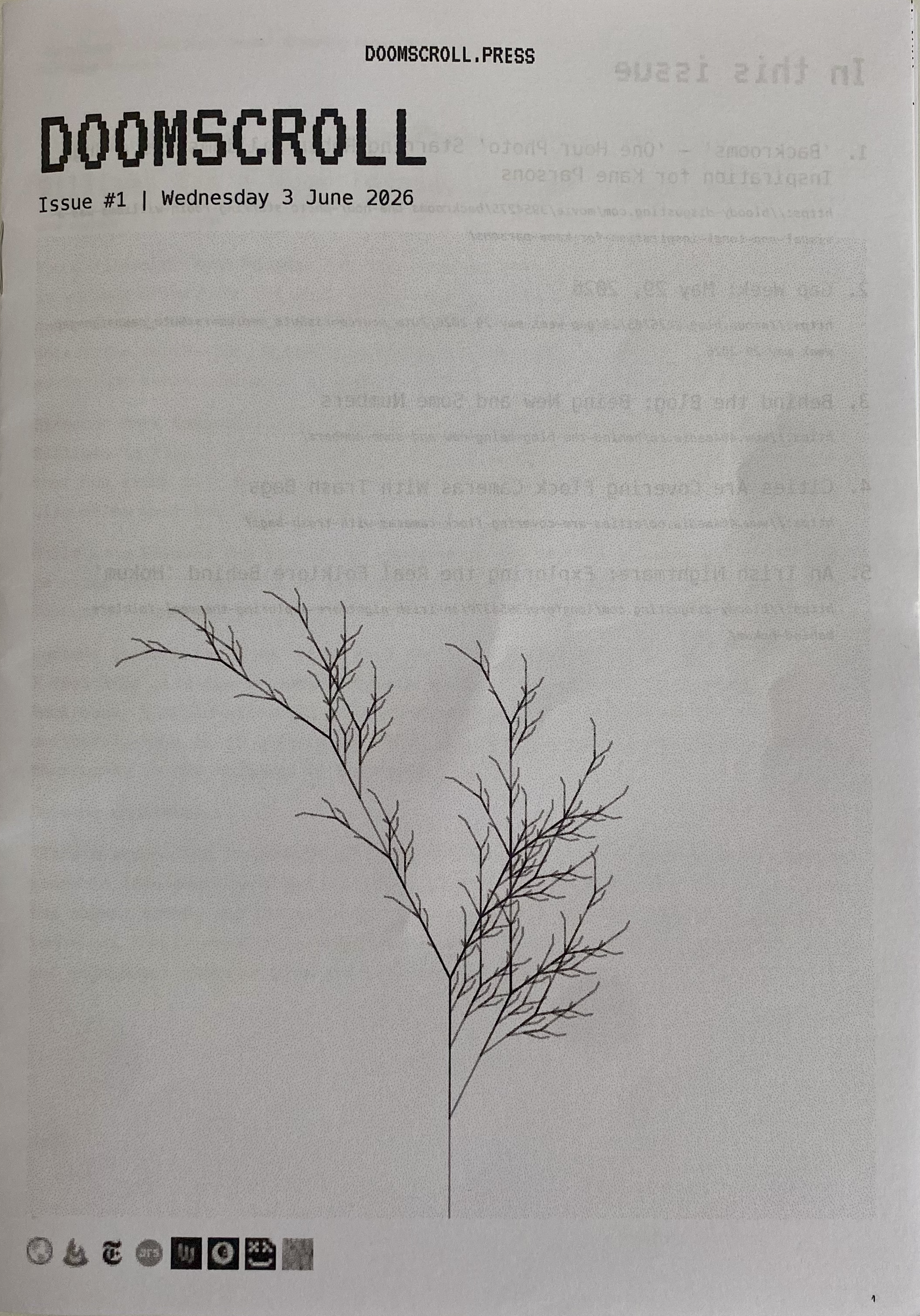Doomscroll zine — cover